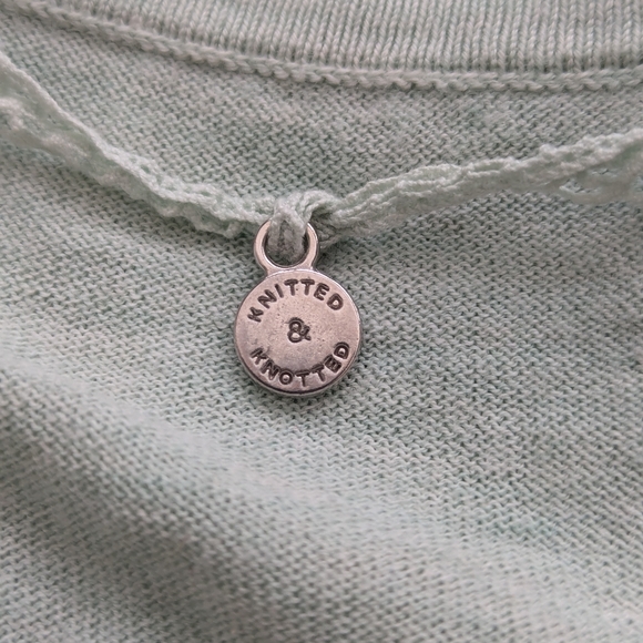 Anthropologie Knitted and Knotted Mint Green Cardigan size Large - Picture 5 of 8